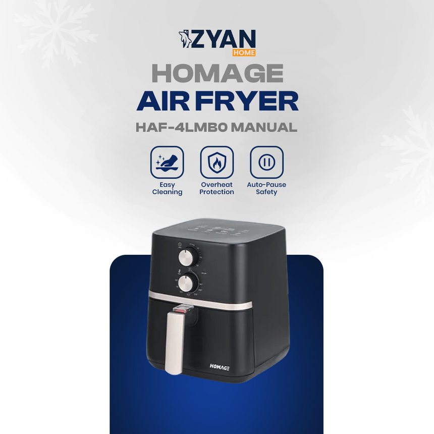 Homage Air Fryer-HAF-4LMB0 MANUAL