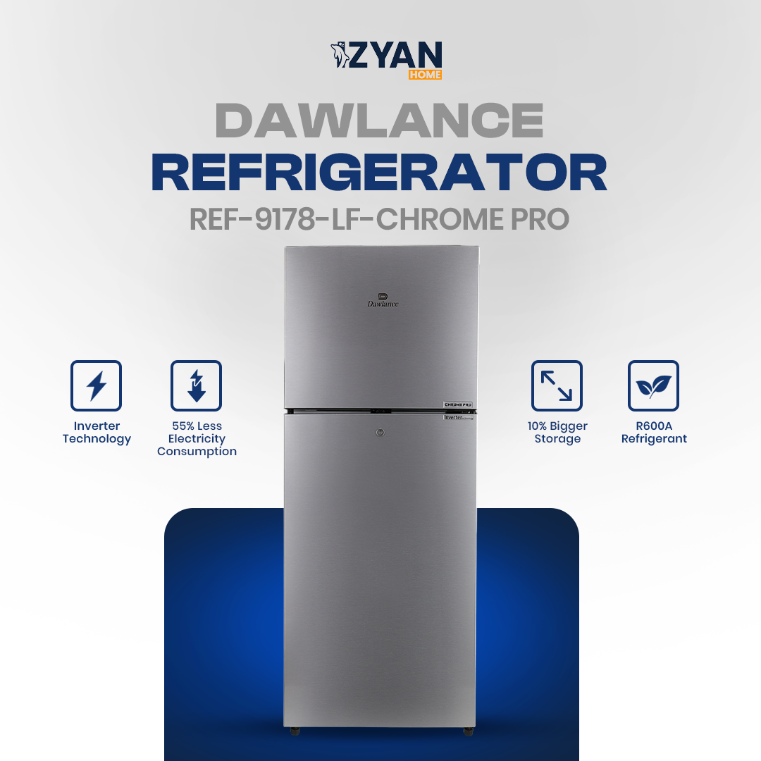 Dawlance Refrigerator 9178 LF CHROME PRO(376 Litres)