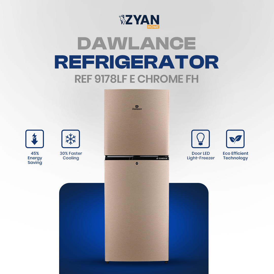 Dawlance Refrigerator REF-9178-LF-E-CHROME-FH(376 Litres)