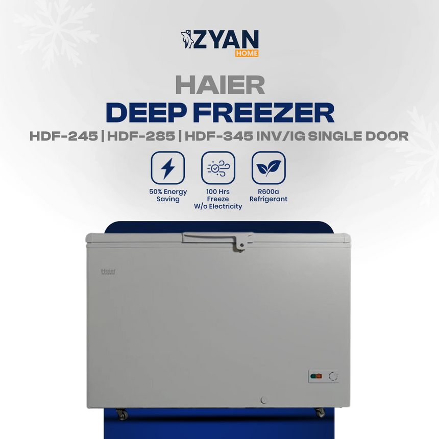 Haier Inverter Deep Freezer | HDF-245 |HDF-285|HDF-345 INV/IG Single Door