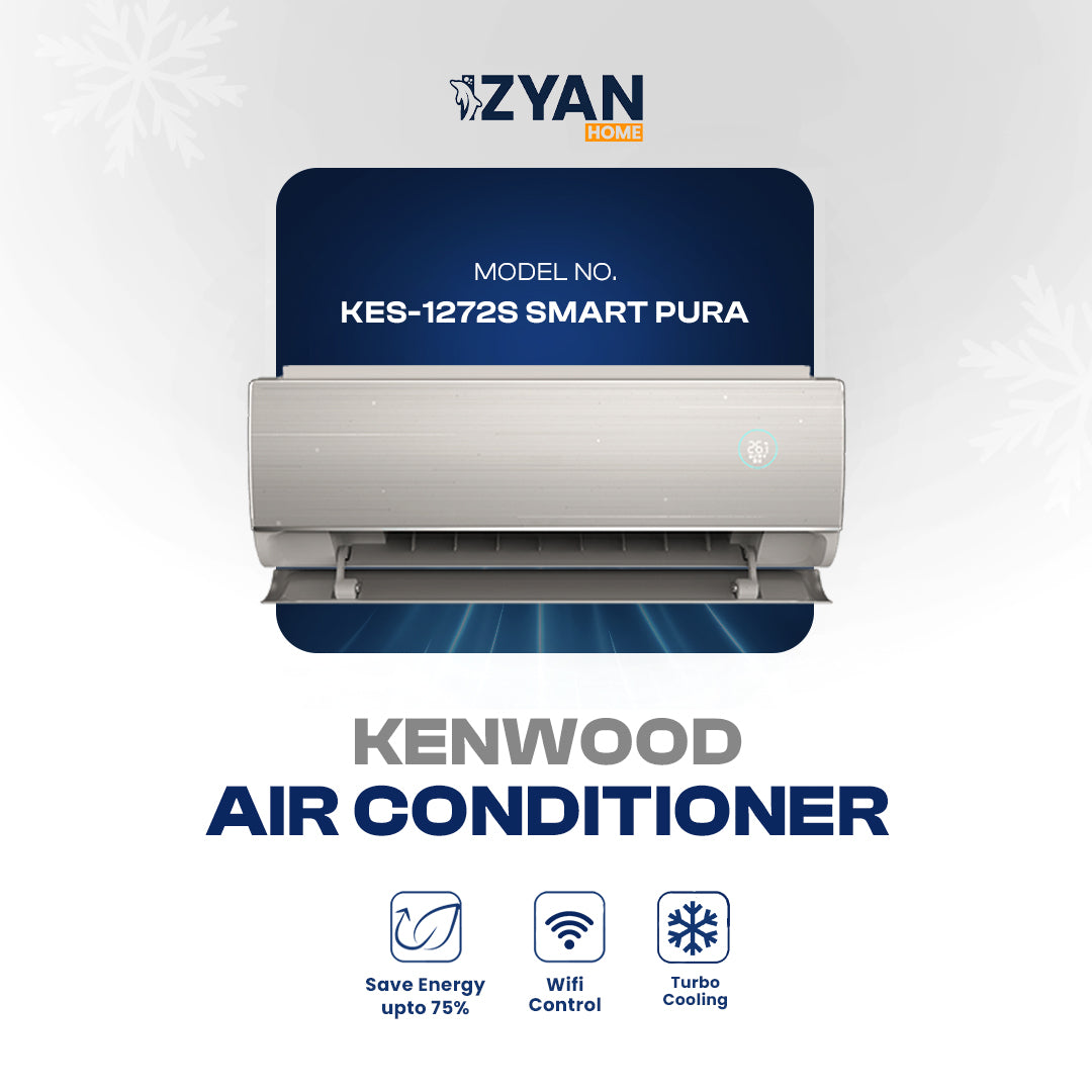 Kenwood Air Conditioner SMART PURA T3 75% Energy Efficient Heat & Cool Inverter