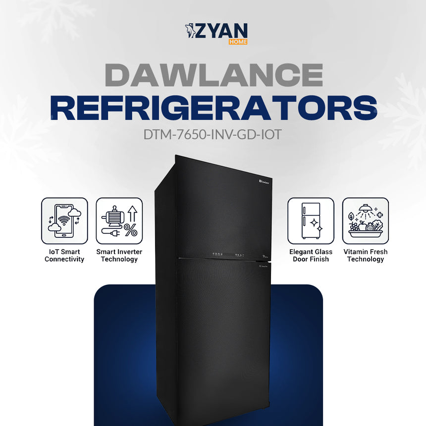Dawlance Refrigerator NO FROST DTM 7650 IOT GLASS-DOOR