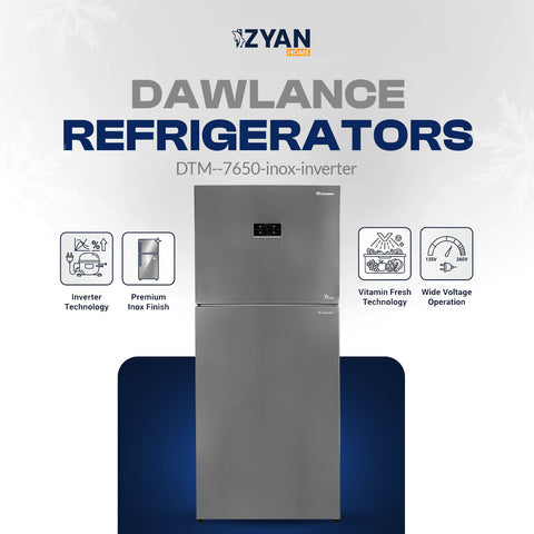 Dawlance Refrigerator-DTM-7650-No-Frost INOX INERTER – Izyan Home