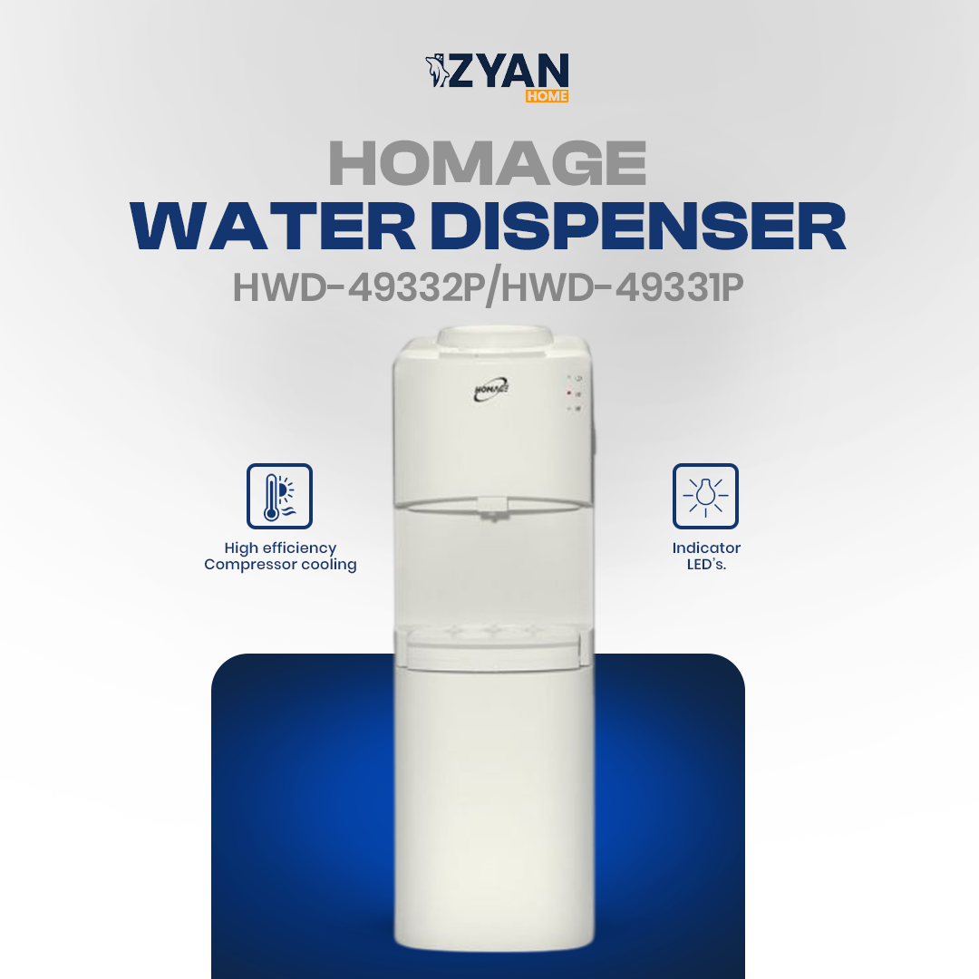 Homage Water Dispenser-HWD-49332P With Refrigerator Cabinet