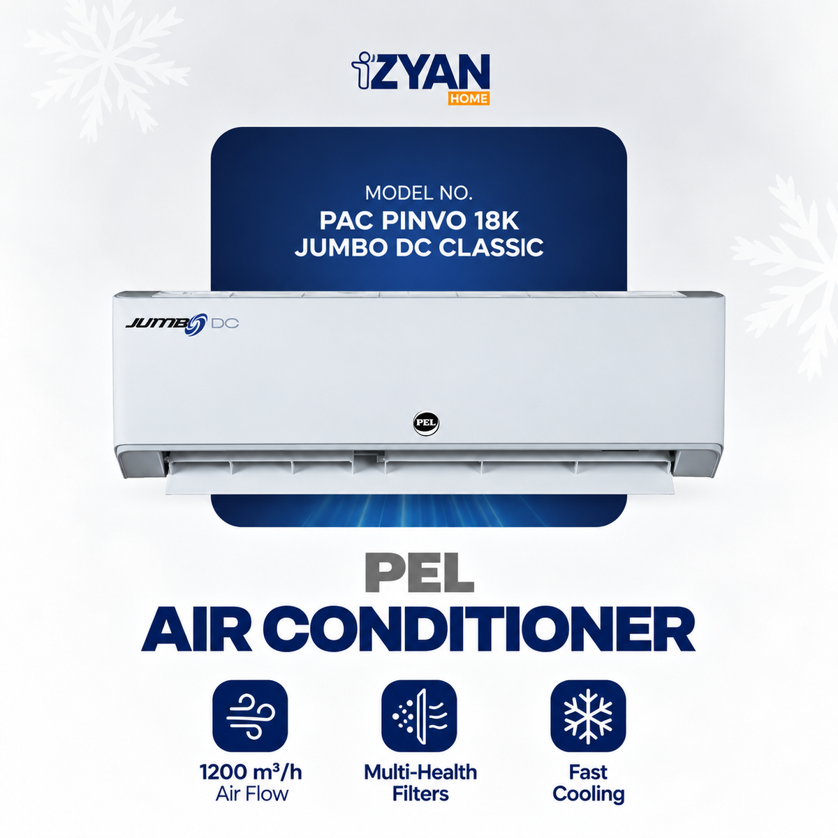 Pel Air Conditioner PINVO JUMBO DC PRIME WIFI T3 - 80% ENERGY EFFICIENCY