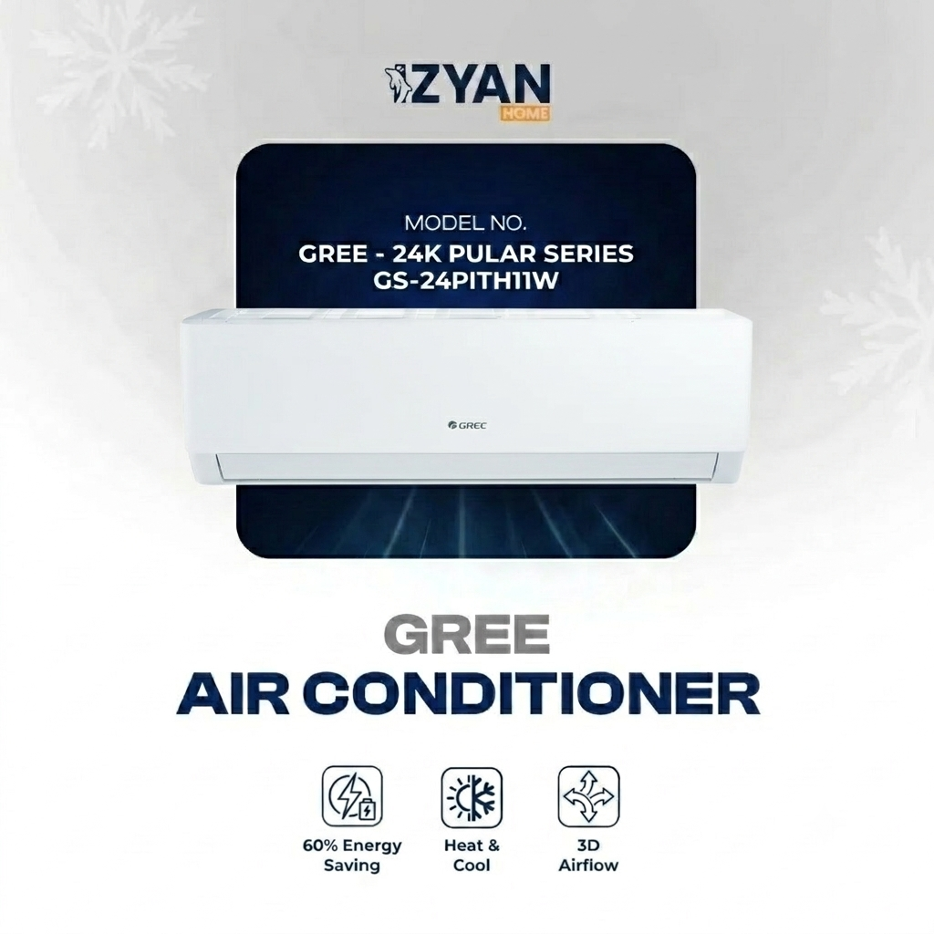 GREE Split AC 2 TON 24Pith 11W Heat & Cool Inverter