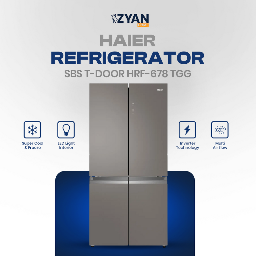 Haier Refrigerator SBS \ T-DOOR | HRF - 678 TGG