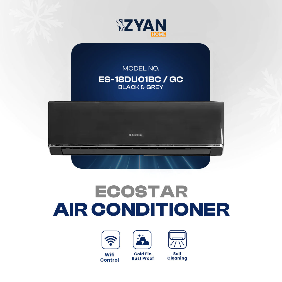 Ecostar Air Conditioner ES-18DU01BC / GC - BLACK & GREY