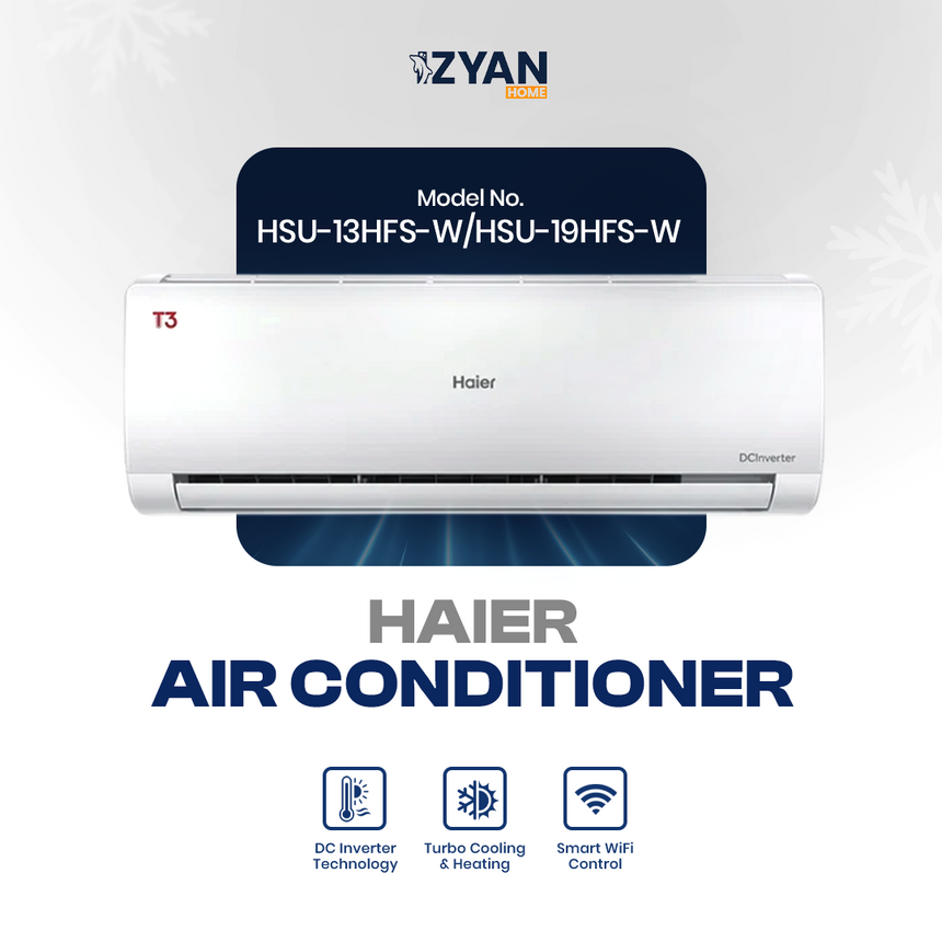 Haier Air Conditioner Super Inverter Series |HSU-13HFS/W |HSU-19HFS/W