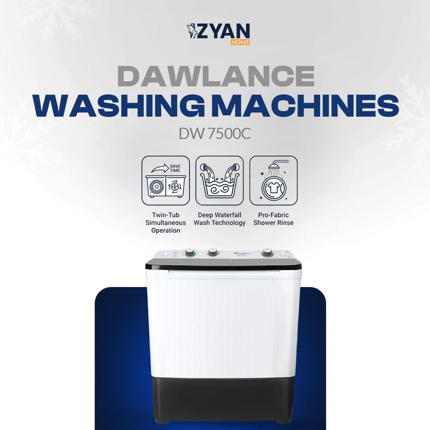 Dawlance Washing Machine DW 7500 TWIN TUB CLEAR LID