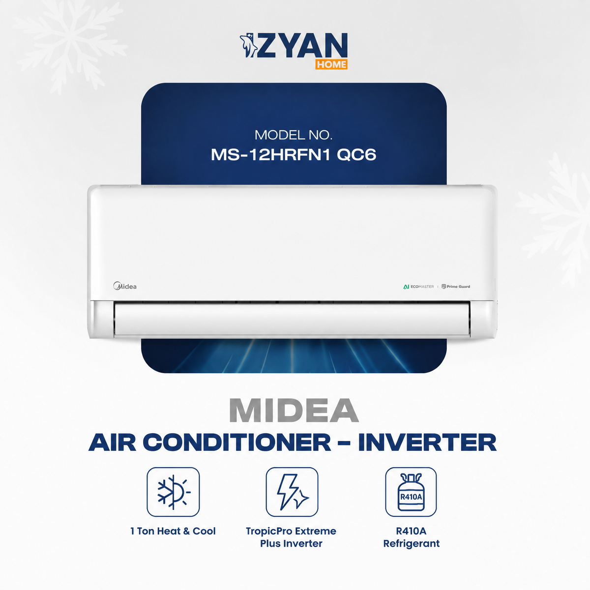 Midea Xtreme Plus Inverter AC | T3 TropicPRO | AI Eco Energy Saving | Smart WiFi Air Conditioner