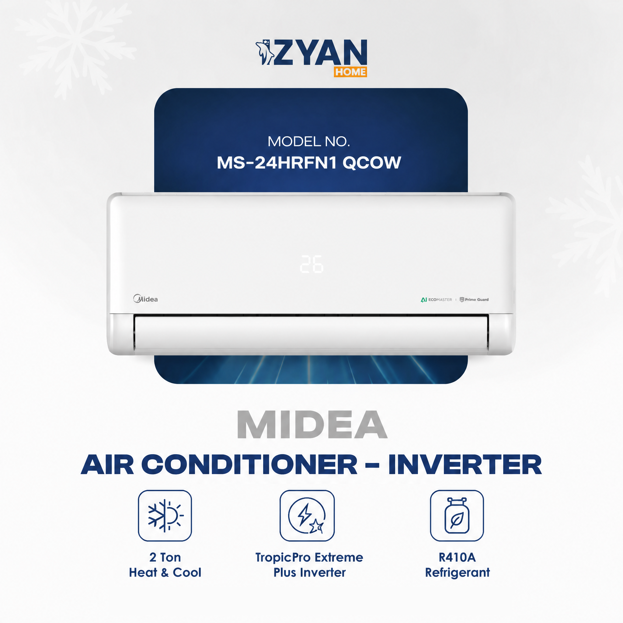 Midea Xtreme Plus Inverter AC | T3 TropicPRO | AI Eco Energy Saving | Smart WiFi Air Conditioner