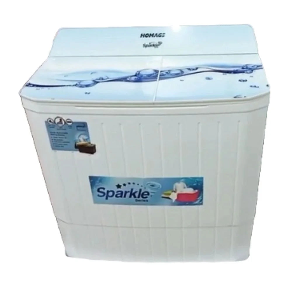 Homage Washing Machine Twin-Tub-(SEMI AUTOMATIC) HWM-49102-Glass Series
