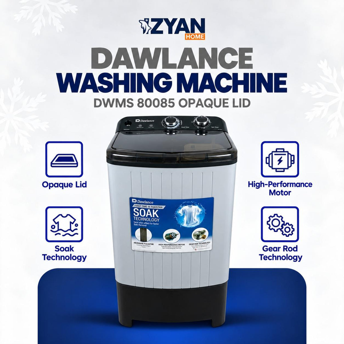 DAWLANCE WASHING MACHINE DW 80085