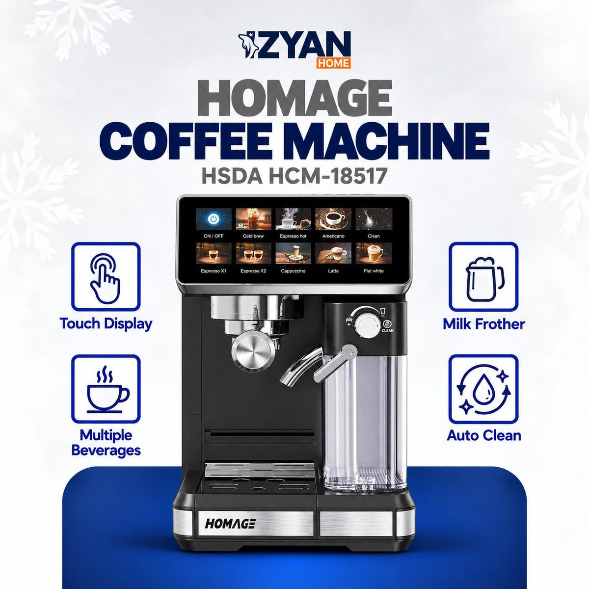 HOMAGE COFFE MACHINE HSDA HCM 18517