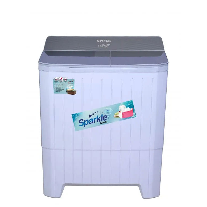 Homage Washing Machine HWM-49112-GLASS (bubble Blue/ Grey)